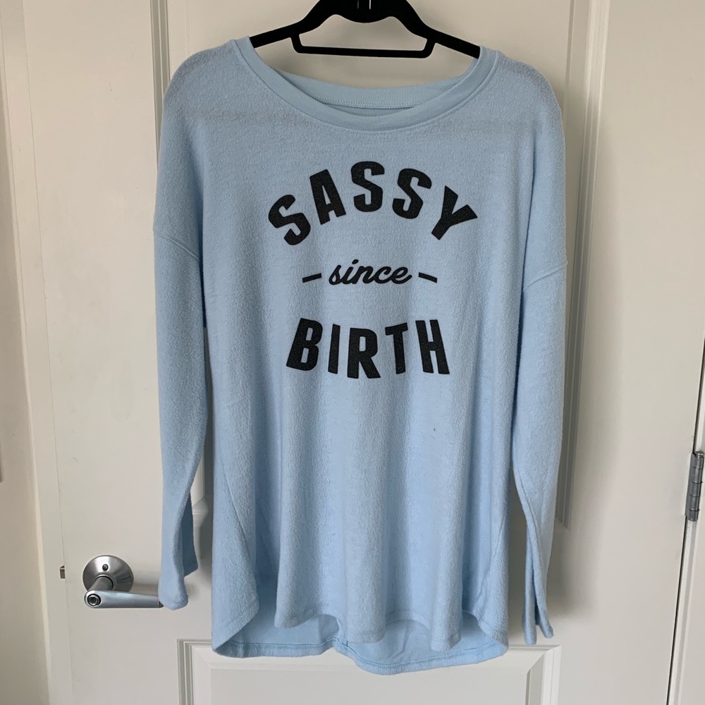 REBEL SKY blue sweater
